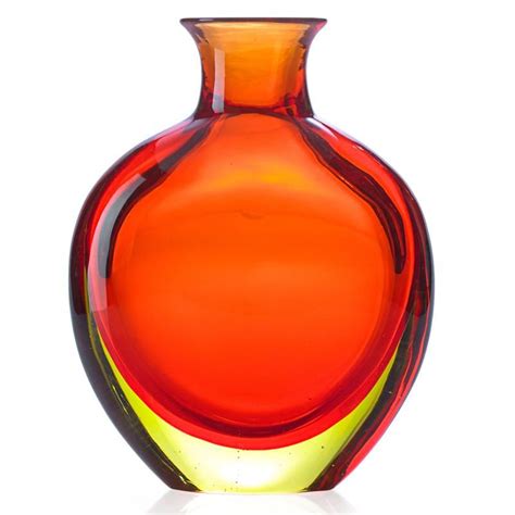 Flavio Poli 1900 1984 Seguso Vetri D Arte Sommerso Glass Vase Murano Italy Ca 1960