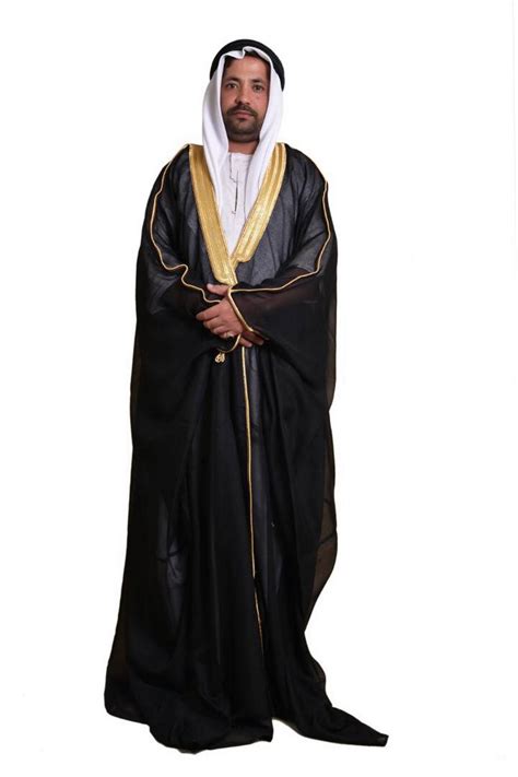 Buy Desert Dress Black Bisht Cloak Arab Dress Thobe Saudi Mens Robe Eid