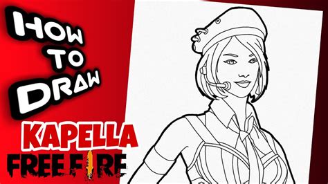 How To Draw Kapella Free Fire Free Fire Drawings Como Dibujar A