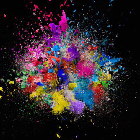 Abstract Color Splash And Explosion Vector Illustration Color Splash