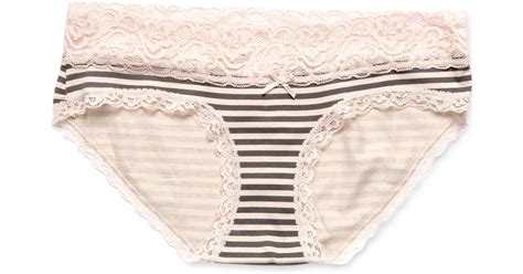 Lyst Jessica Simpson Maternity Striped Bikini Panties In Gray
