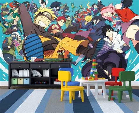 Naruto Sasuke Japanese Anime Cartoon Theme Wallpaper Mural Japanese