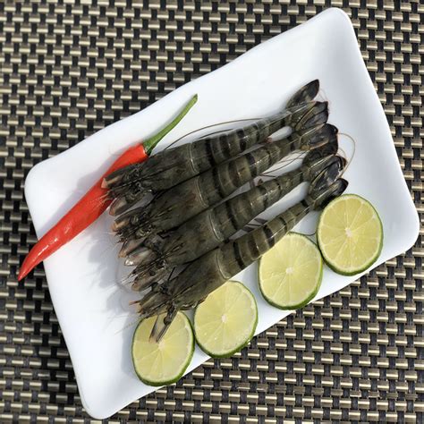 Black Tiger Shrimp Cooked Headless Shell On Vietnam Price Supplier Food