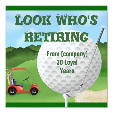 Funny Golf Retirement Invitations Template