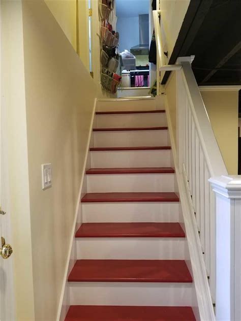 To finish basement walls, you'll need to prepare the walls first, install insulation, apply a wall frame, and install drywall before you can decorate them. Remodeling Products - Basement Transformation in Pleasantville, NY - Steps Leading to the Basement