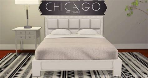 Onyx Sims Chicago Bed Frame • Sims 4 Downloads Sims 4 Beds Sims 4