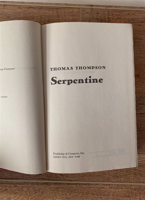 Serpentine Thomas Thompson Hobbies And Toys Books And Magazines