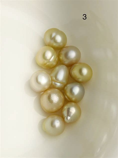 10 Pearls SouthSea Pearls From Burma Natural Color 9 To 13mm