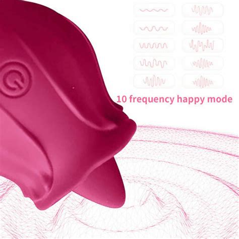 Rose Vibrator Clit Sucking Licking G Spot Dildo Oral Adult Sex Toys For