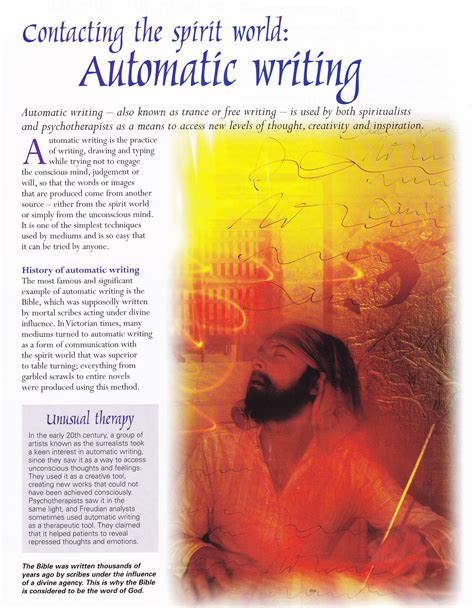 Contacting The Spirit World Automatic Writing Spirituality Psychic