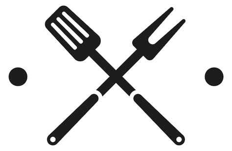 Premium Vector Crossed Grill Fork And Spatula Barbecue Black Logo