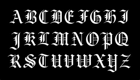 Blackletter Uppercase Alphabet By Jake Rainis Fonts Handwriting