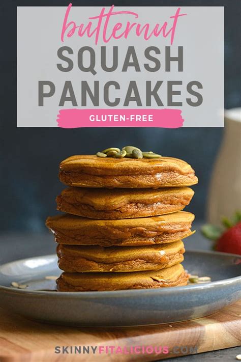 Protein pancakes with oats, whey protein powder and greek yogurt. Butternut Squash Maple Oat Pancakes {GF, Low Cal} - Skinny ...