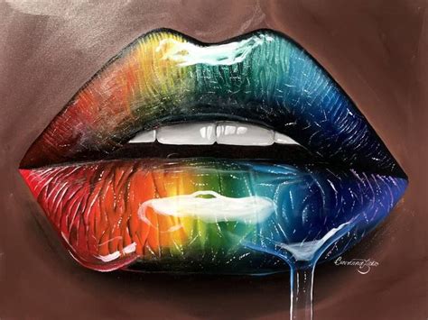 Rainbow Lips Painting Lips Painting Eye Painting Lips
