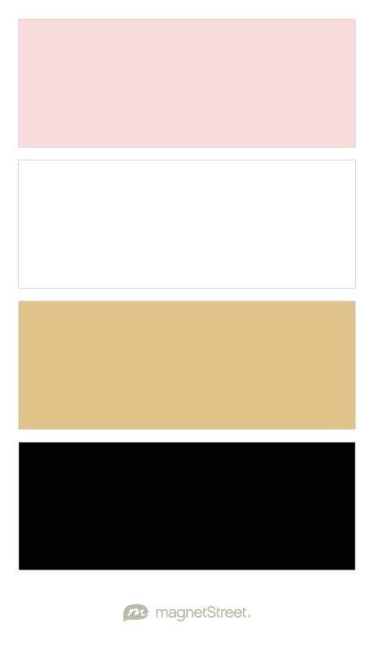 Soft Blush White Matte Gold And Black Wedding Color Palette Custom Color Palette Created At