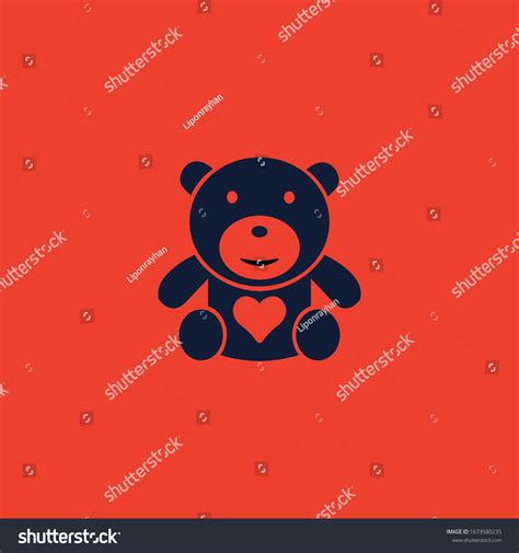 Cute Love Teddy Bear Logo Design Stock Vector Royalty Free 1673580235