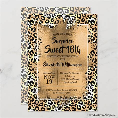 Leopard Print Party Invitations Home Design Ideas