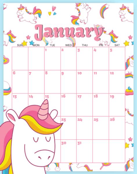 2021 goals planner printable template for your bullet journal. 10 Free Printable Calendar Pages for Kids for 2020/2021