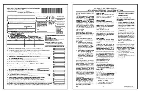 New Mexico Tax Forms 2019 Printable State Nm Pit 1 Form And Nm Pit 1