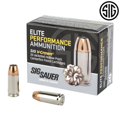Sig Sauer V Crown 9mm 115gr Jacketed Hollow Point Ammo The Mag Shack