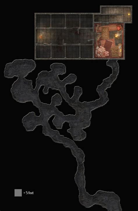 Fort Rannick Prison Level By Hero339 Fantasy Map Dungeon Maps