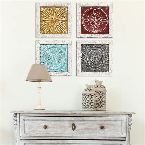 Stratton Home Decor Set Of 4 Accent Tile Wall Art