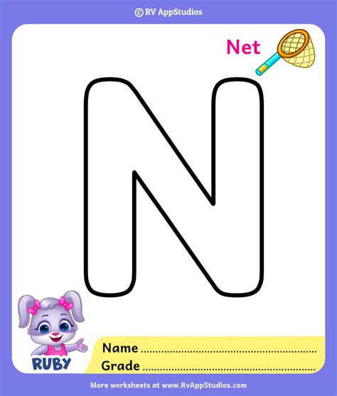 Letter N Coloring Pages Alphabet N Coloring Pages
