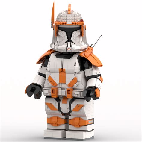 Lego Moc Commander Cody Phase 1 Megafigure Fits Official Helmet By