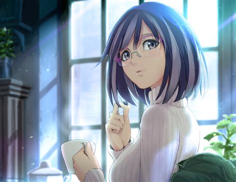 4516694 Women With Glasses Anime Girls Simple Background Anime Monogatari Series