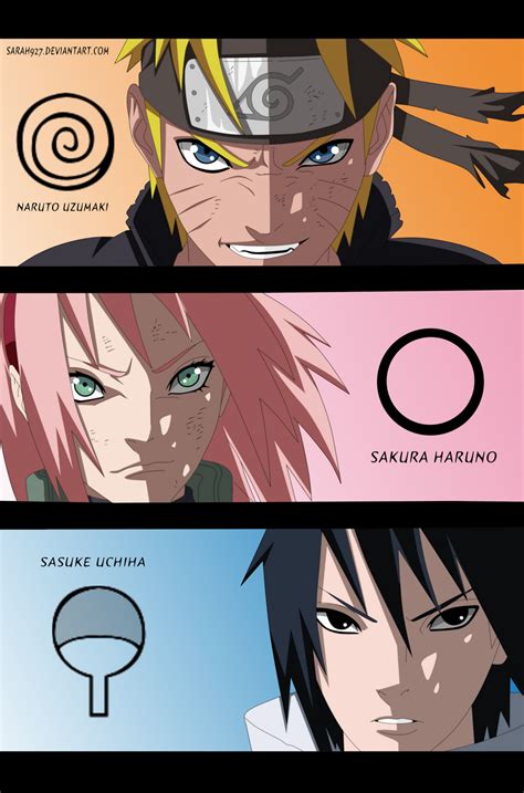 Naruto Scan632 Naruto Sakura And Sasuke Team 7 By Sarah927artworks On