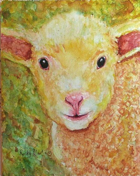 Spring Lamb Original Fine Art Watercolor Painting 8 X 10 Etsy