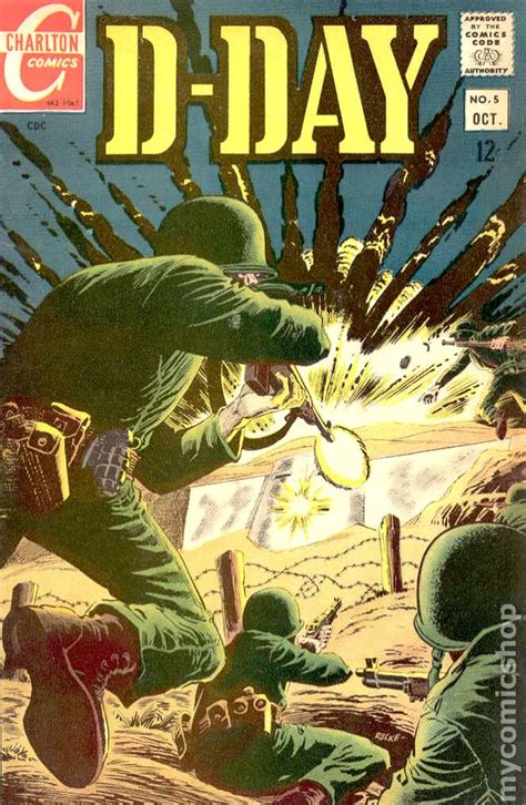 The attack began when allied planes and warships bombarded german positions along the coastline. D-Day (1964 Charlton) comic books