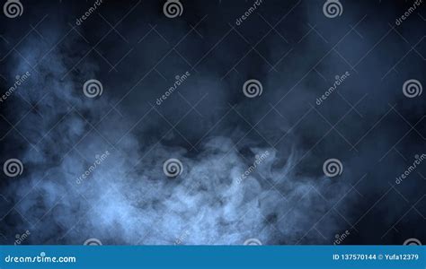 Blue Fog And Misty Effect On Black Background Smoke Texture Overlays