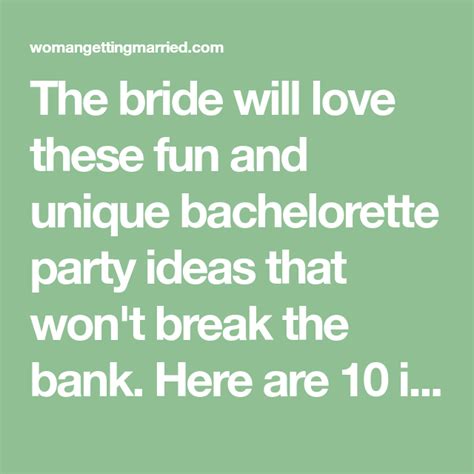 10 Bachelorette Party Ideas That Wont Break The Bank Unique Bachelorette Ideas Party