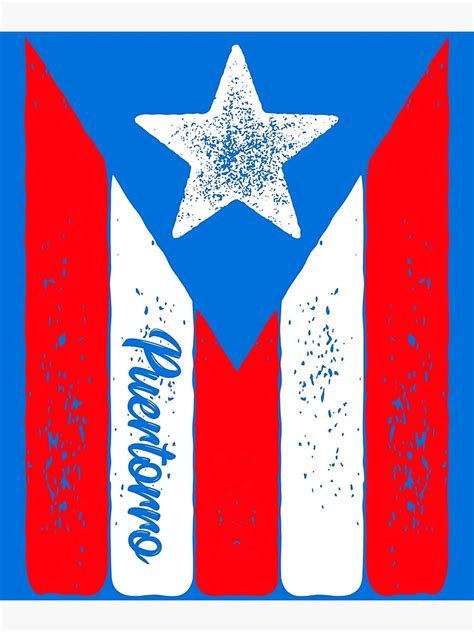 Puerto Rico Flag Boricua Poster For Sale By Inkedtee Redbubble
