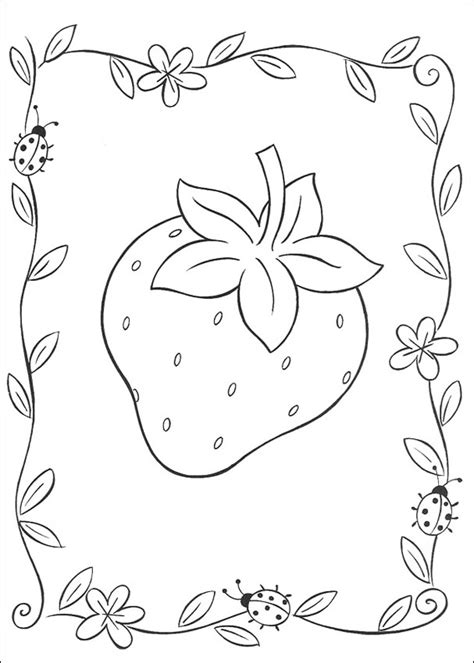 Strawberry Coloring Page Printable