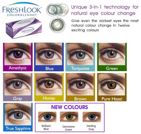 Freshlook Colorblends Patented Three In One Technology Blends Three