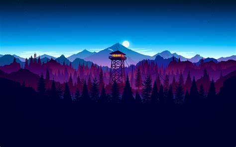 Download 1440x900 Wallpaper Firewatch Video Game Sunset Artwork