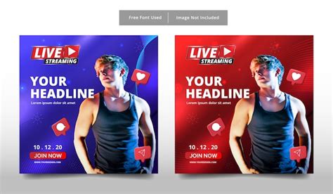 Premium Vector Live Streaming Banner Template