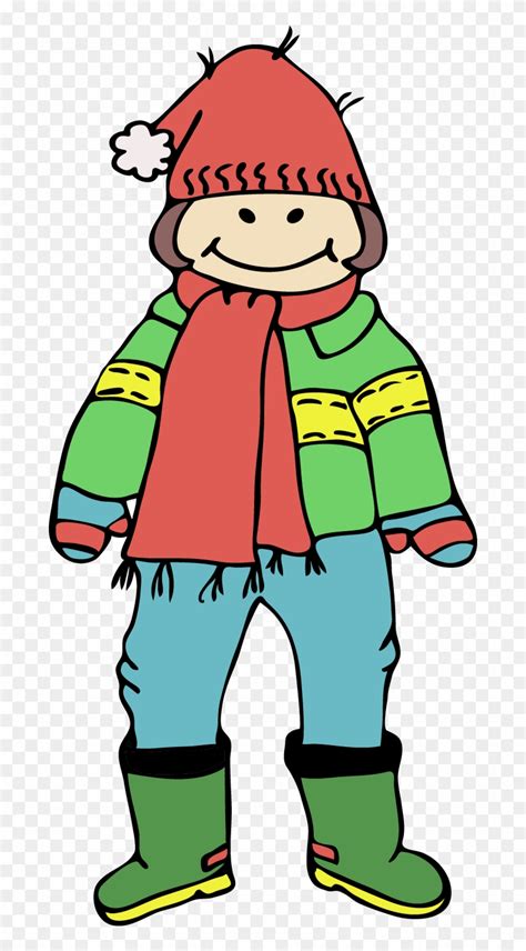 Boy Clipart Winter Clothes Wearing Jacket Clipart Free
