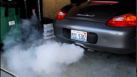 White smoke coming out of your exhaust suggests that coolant or water has inadvertently entered the combustion chamber. Does your car make colored smoke from exhaust on startup ...