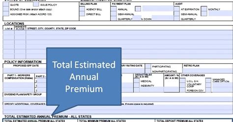 Simply Easier Acord Forms Acord 130 Workers Compensation Application