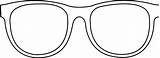 Sunglasses Line Outline Clip Transparent Glasses Sweetclipart Eye sketch template