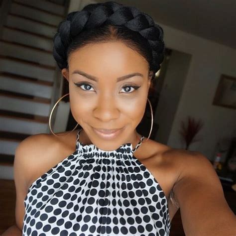 Halo Braids Or Crown Braids Hairstyle Idea For Black Women