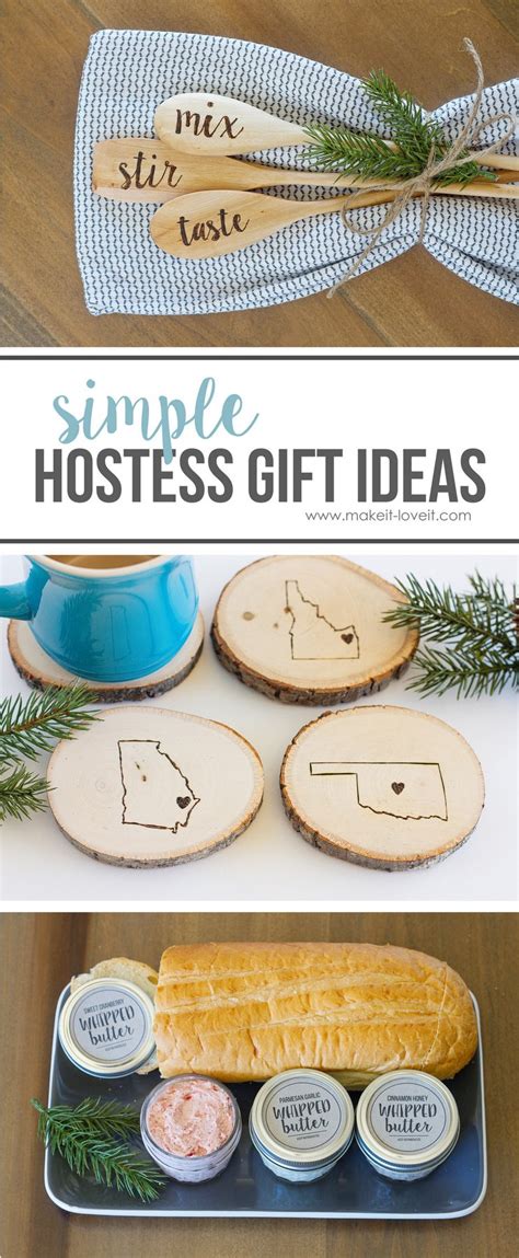 Simple Hostess Gift Ideas Flavored Butters Engraved Coasters And Spoons Make It Love It