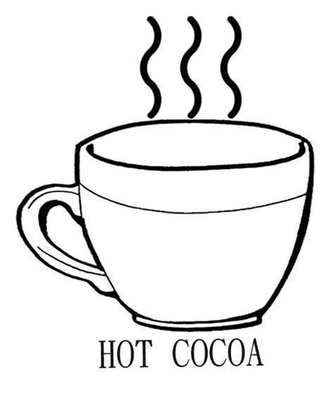 Drinking Hot Chocolate Cocoa Coloring Page | Kids Coloring Pages | Pinterest | Coloring pages