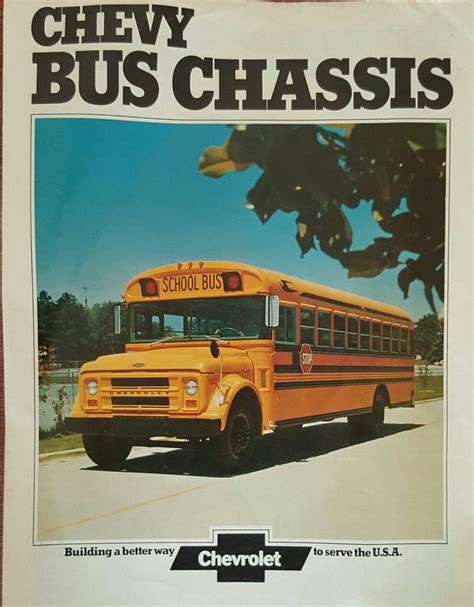 1974 Chevrolet School Bus Sales Brochure Featuring Bluebird Bus Body