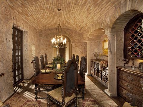 Elegant Dining Room With Wine Rack Hgtv