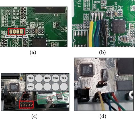 The Identification And The Connection To A B Uart And C D Jtag Pinout