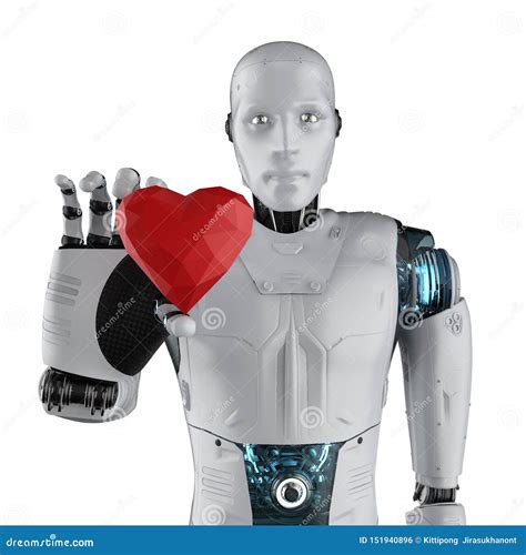 Robot With Heart Stock Illustration Illustration Of Artificial 151940896